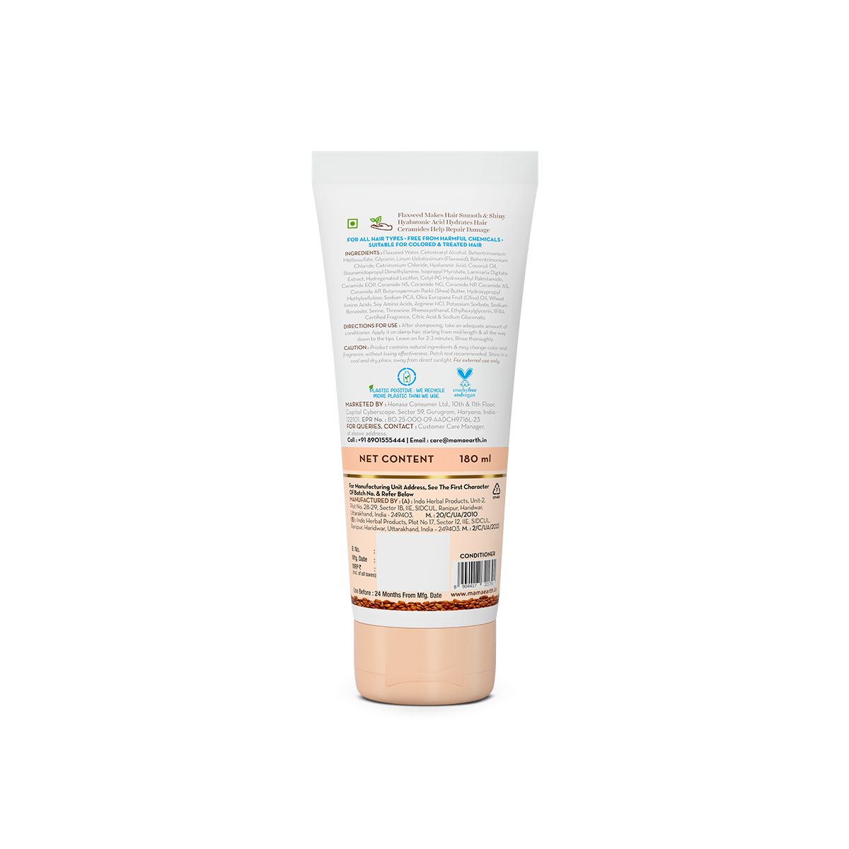 Mamaearth Flaxseed Damage Repair Conditioner with 2% Flaxseed & 1 % Hyaluronic Acid for Softness & Shine -180 ml - Image 9 - Buy from Indicrest