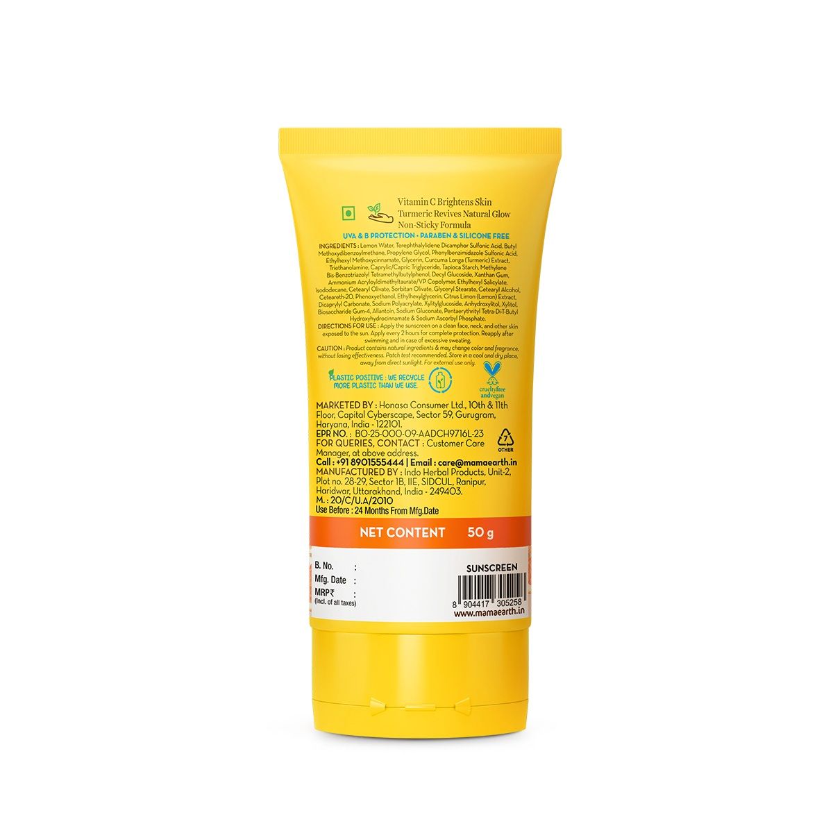 Mamaearth Vitamin C Daily Glow Sunscreen SPF 50 PA++++, 50g - Image 10 - Buy from Indicrest