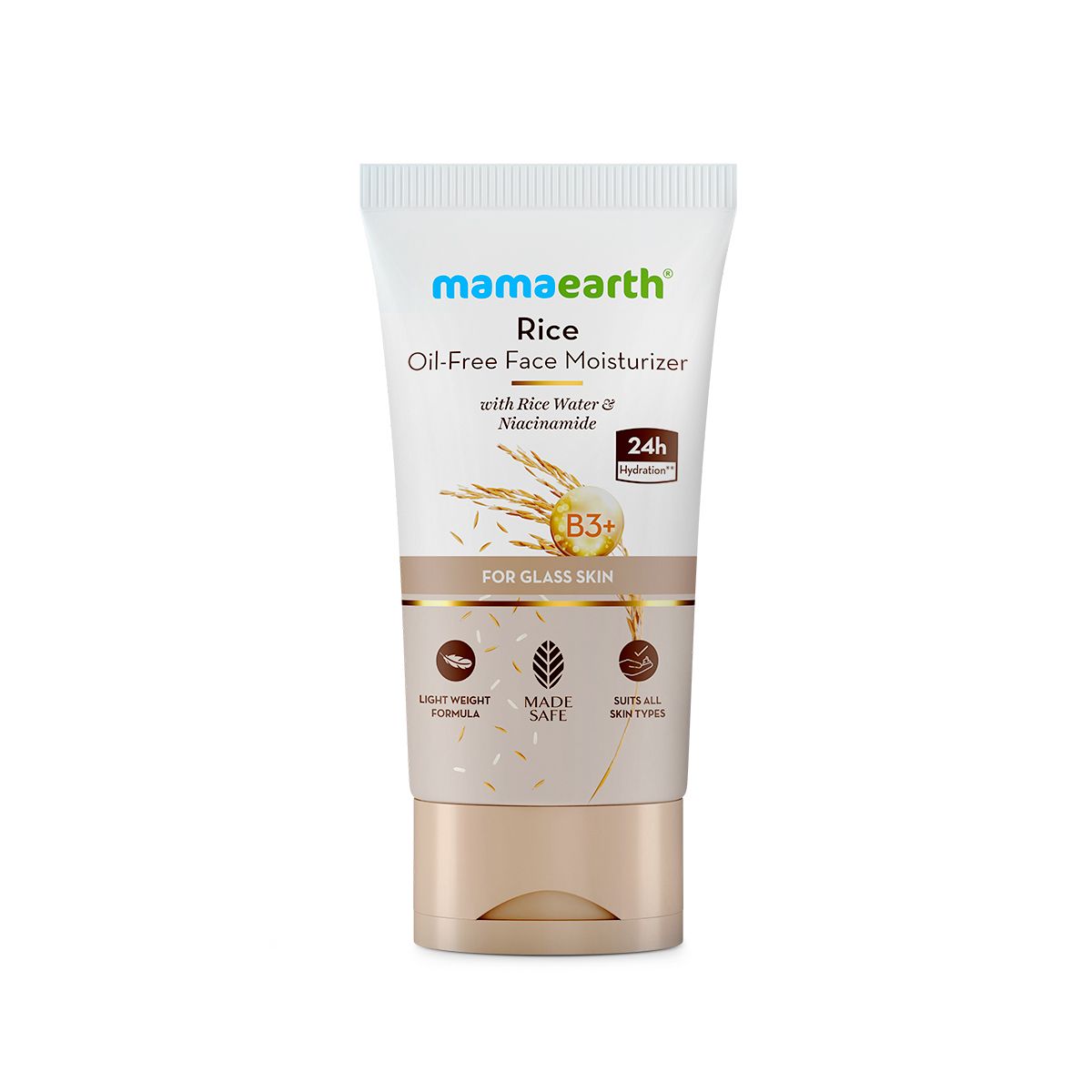 Mamaearth Rice Oil-Free Face Moisturizer With Rice Water & Niacinamide for Glass Skin, 150g - Image 8 - Buy from Indicrest