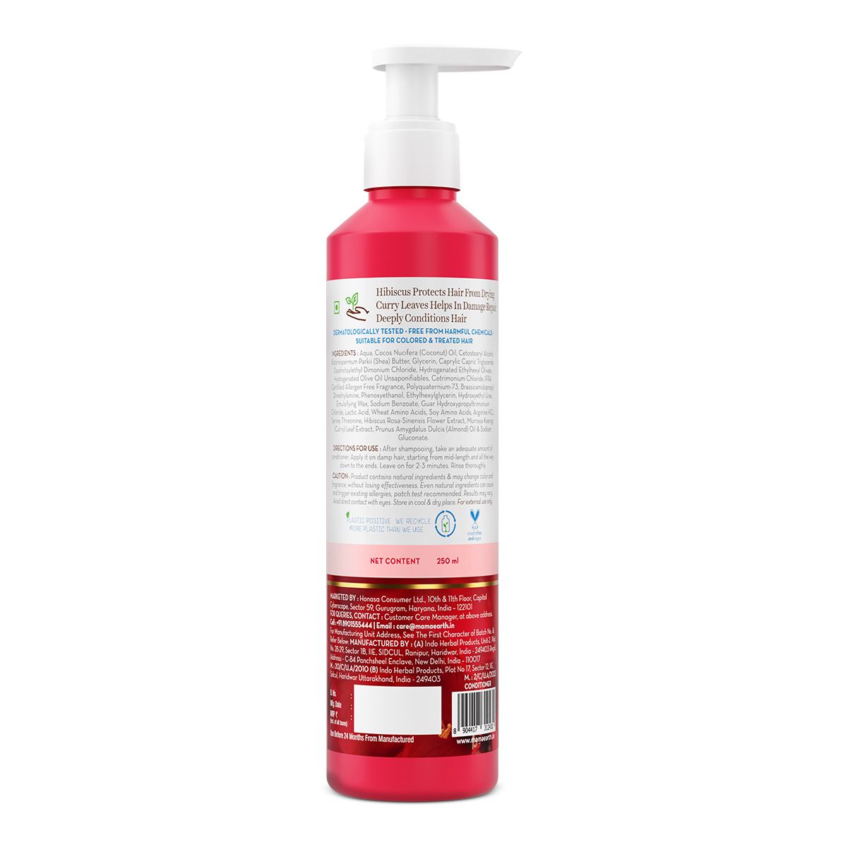 Mamaearth Hibiscus Damage Repair Conditioner With Hibiscus & Curry Leaves, 250ml - Image 8 - Buy from Indicrest
