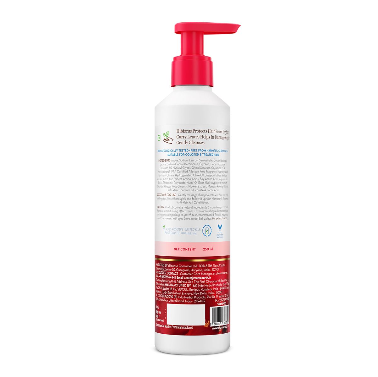 Mamaearth Hibiscus Damage Repair Shampoo With Hibiscus & Curry Leaves, 250ml - Image 8 - Buy from Indicrest