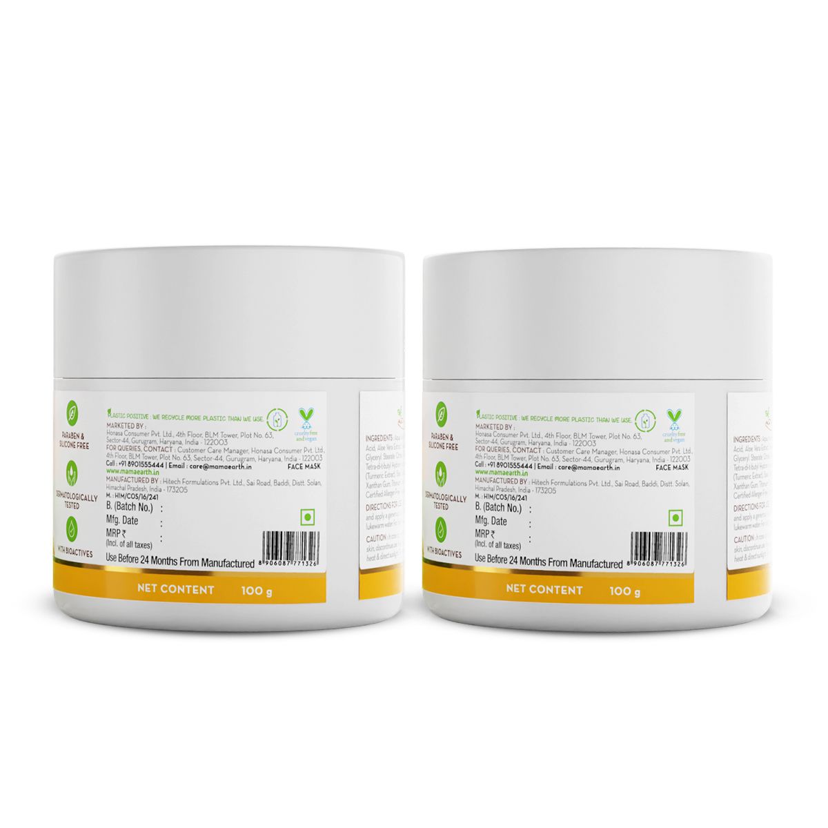 Mamaearth Ubtan Face Mask with Saffron and Turmeric for Skin Brightening and Tan Removal, Pack of 2 X 100g - Image 7 - Buy from Indicrest