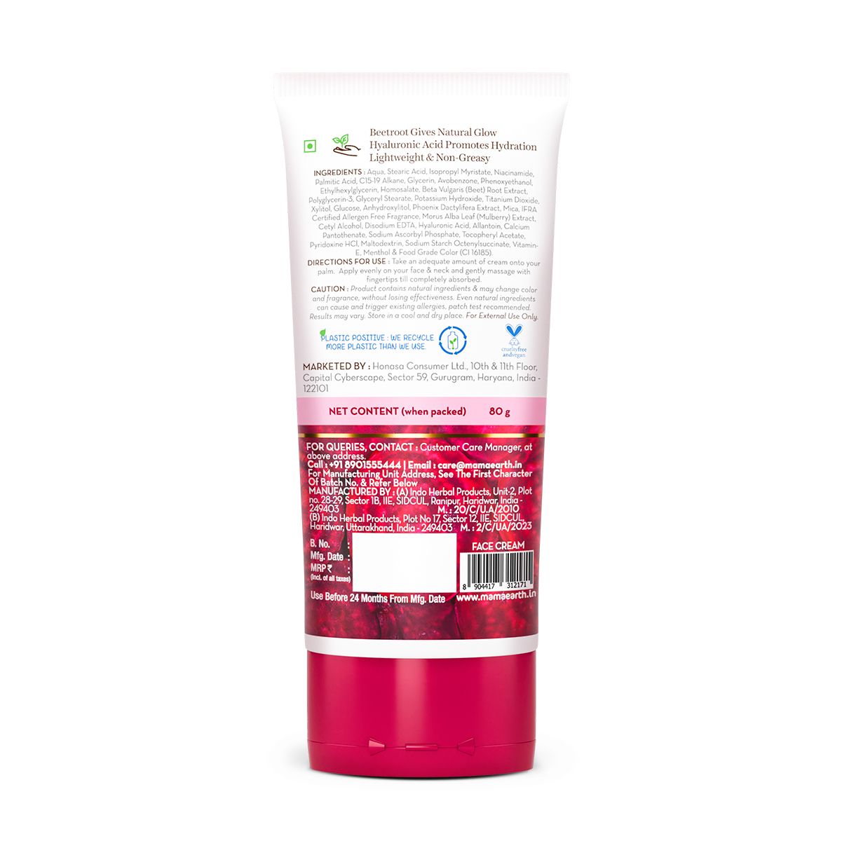 Mamaearth Beetroot Daily Glow Face Cream With Beetroot & Hyaluronic Acid, 80g - Image 7 - Buy from Indicrest