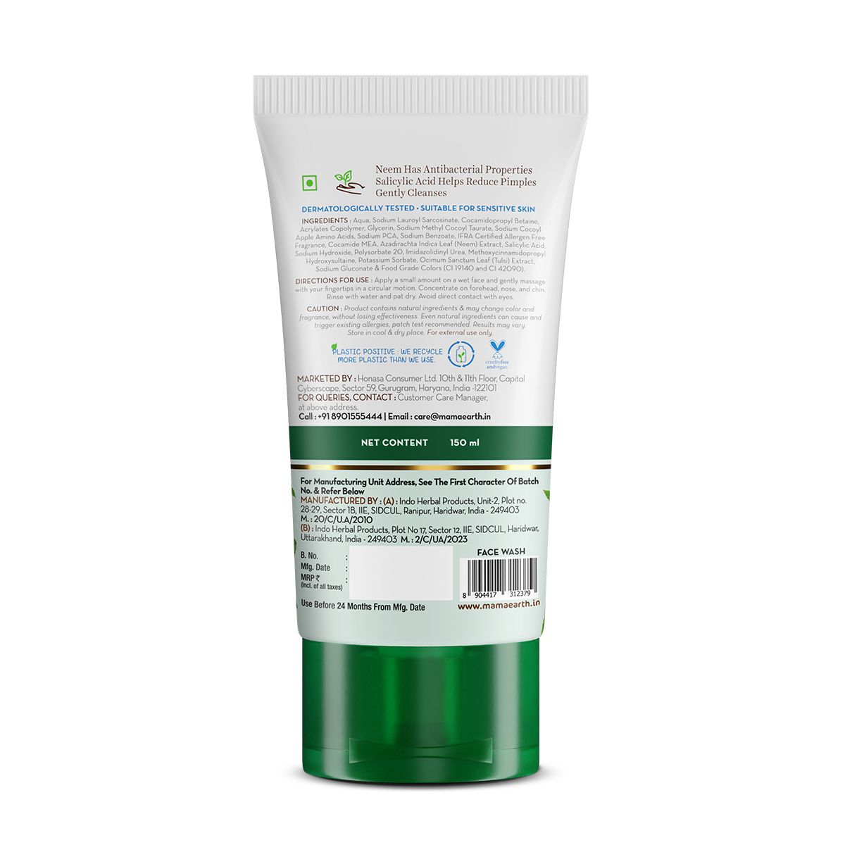 Mamaearth Neem Pimple Clear Face Wash with Neem & Salicylic Acid, 150ml - Image 6 - Buy from Indicrest