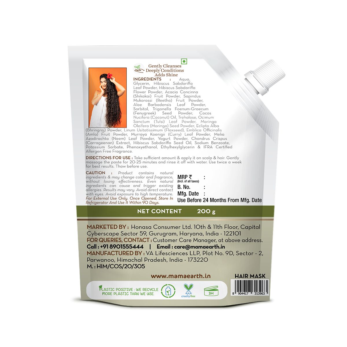 Mamaearth Kerala Thaali Pre-Shampoo Hair Mask with Power of 12 Herbs for Thick & Long Hair, 200g - Image 8 - Buy from Indicrest