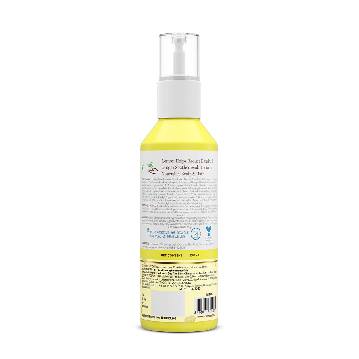 Mamaearth Lemon Anti-Dandruff Hair Oil with Lemon & Ginger for Dandruff & Itch-Free Scalp, 100ml - Image 9 - Buy from Indicrest