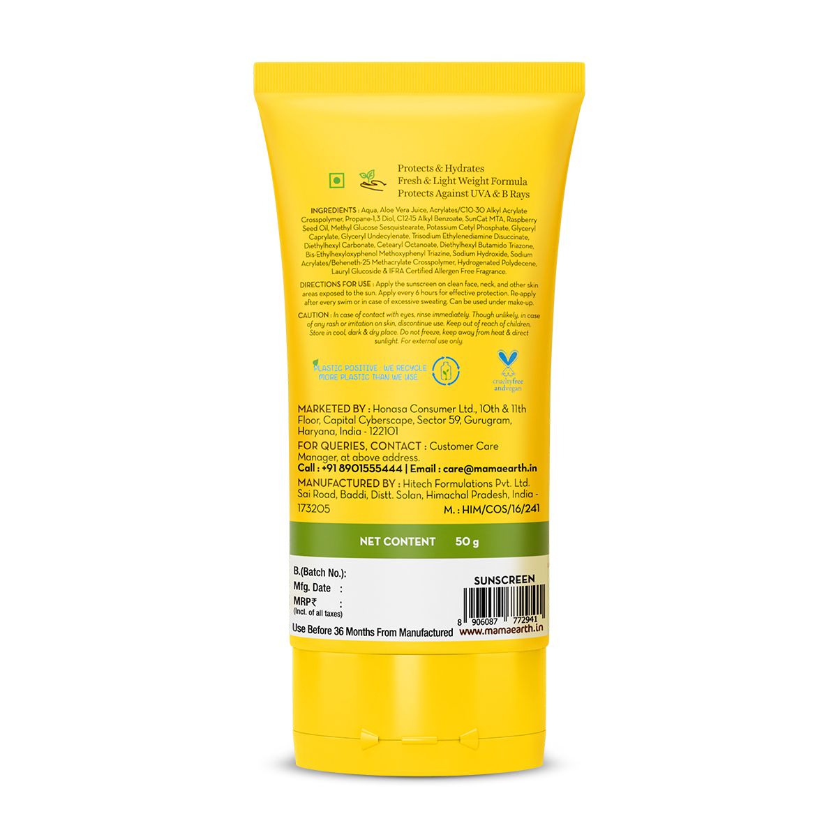 Mamaearth HydraGel Indian Sunscreen with Aloe Vera and Raspberry for Sun Protection, 50g - Image 9 - Buy from Indicrest