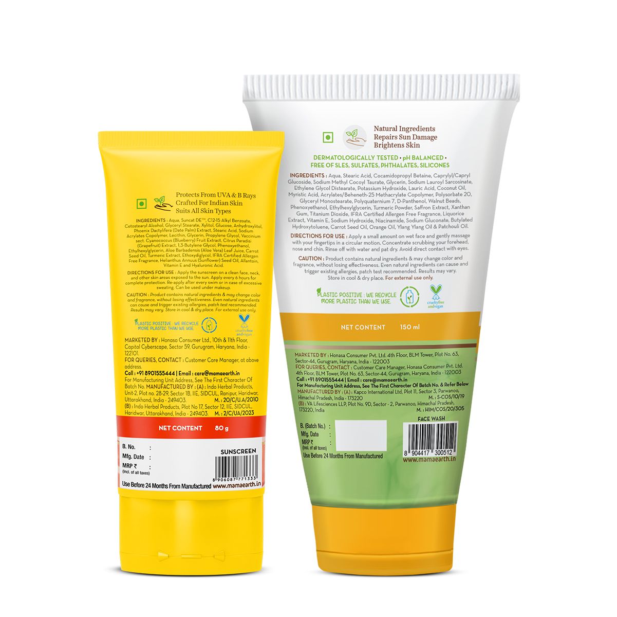 Mamaearth Anti Tan Combo, Face Wash 150ml + Sunscreen 80g - Image 2 - Buy from Indicrest