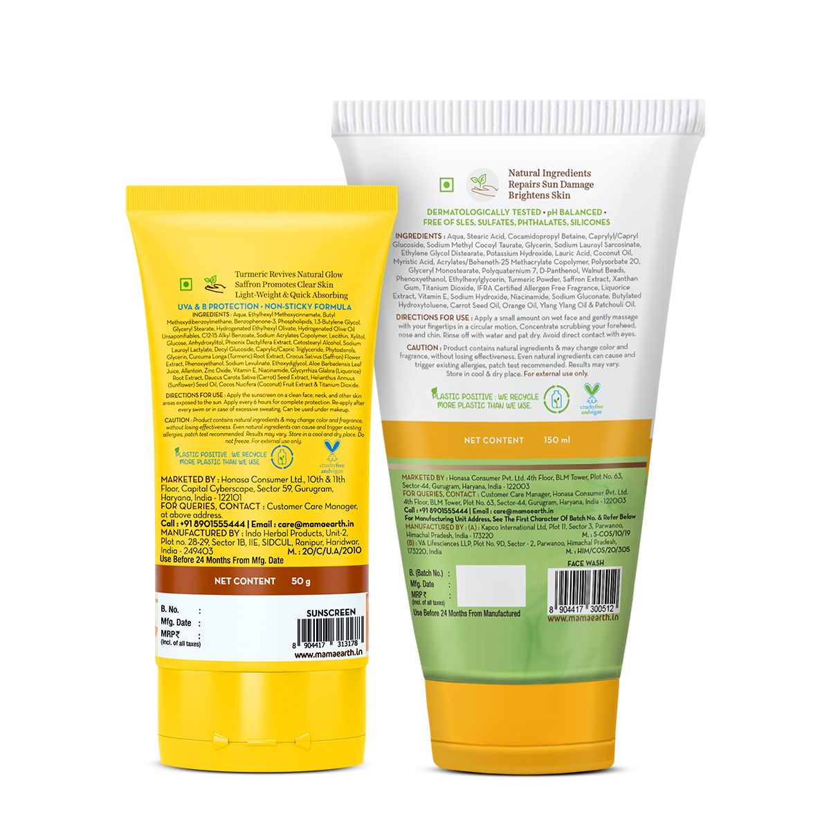 Mamaearth Ubtan Cleanse & Sun-Shield Combo, 150ml + 50g - Image 2 - Buy from Indicrest