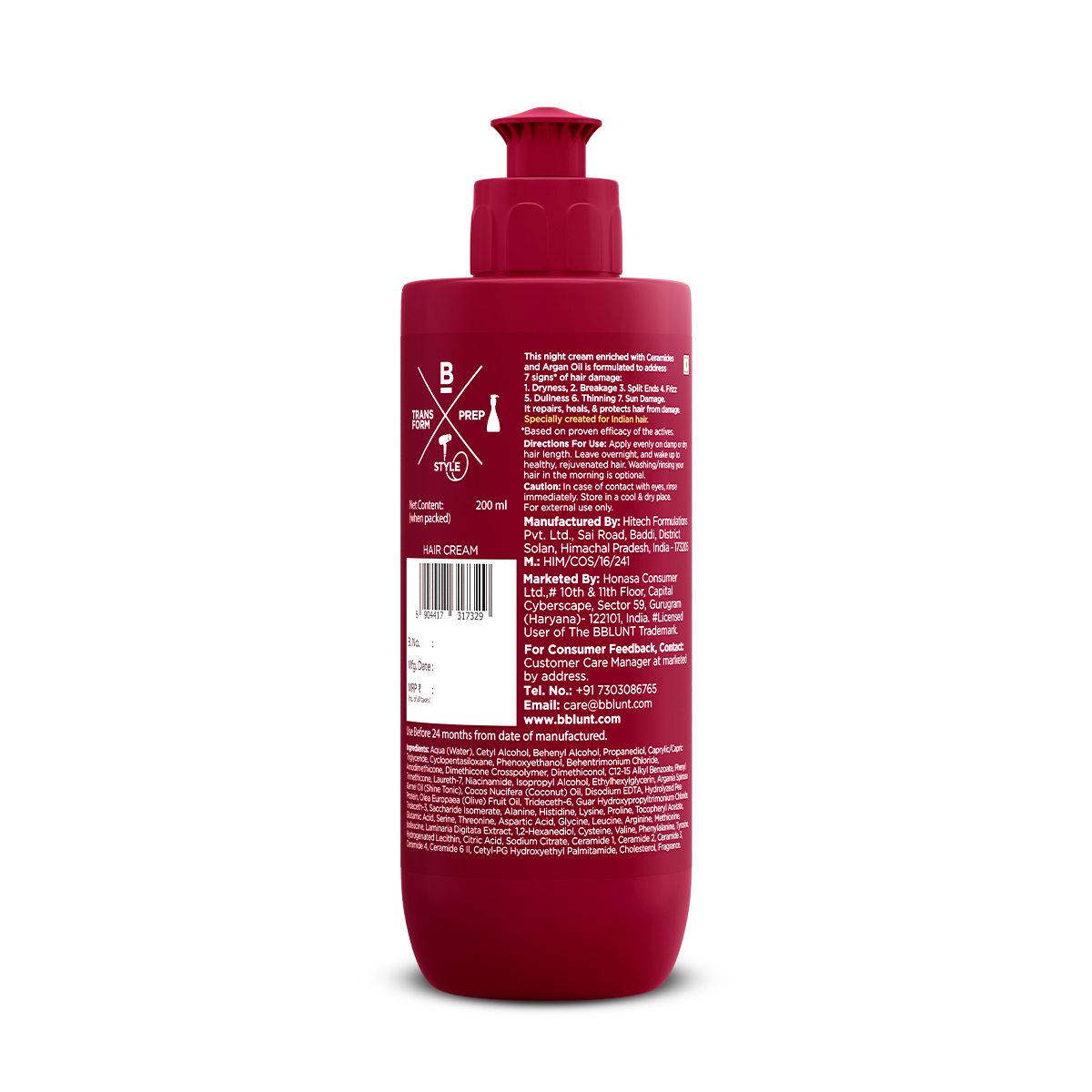 Bblunt 7 in 1 Repair & Revive Night Cream to Heal & Protect Hair Overnight, 200ml - Image 8 - Buy from Indicrest