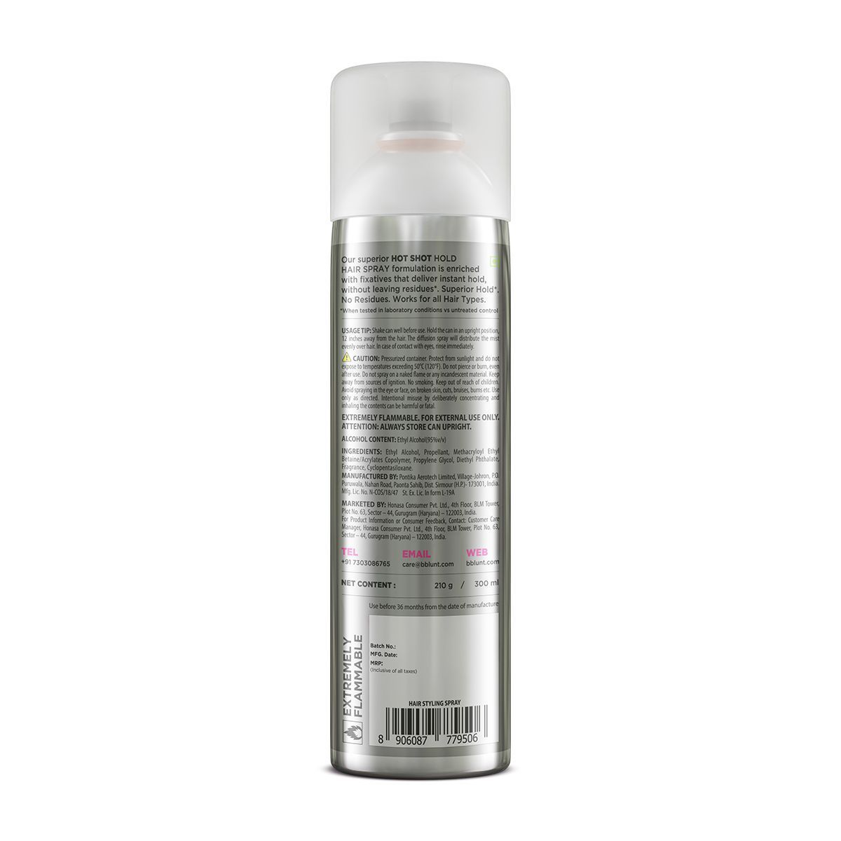 Bblunt Hot Shot Hold Spray for Instant & Firm Hold, Pack of 2 X 300ml - Image 7 - Buy from Indicrest
