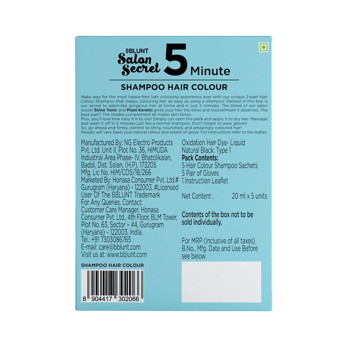 Bblunt 5 Min Shampoo Choco Dark Brown Duo, Natural Black Pack of 2 - Image 14 - Buy from Indicrest