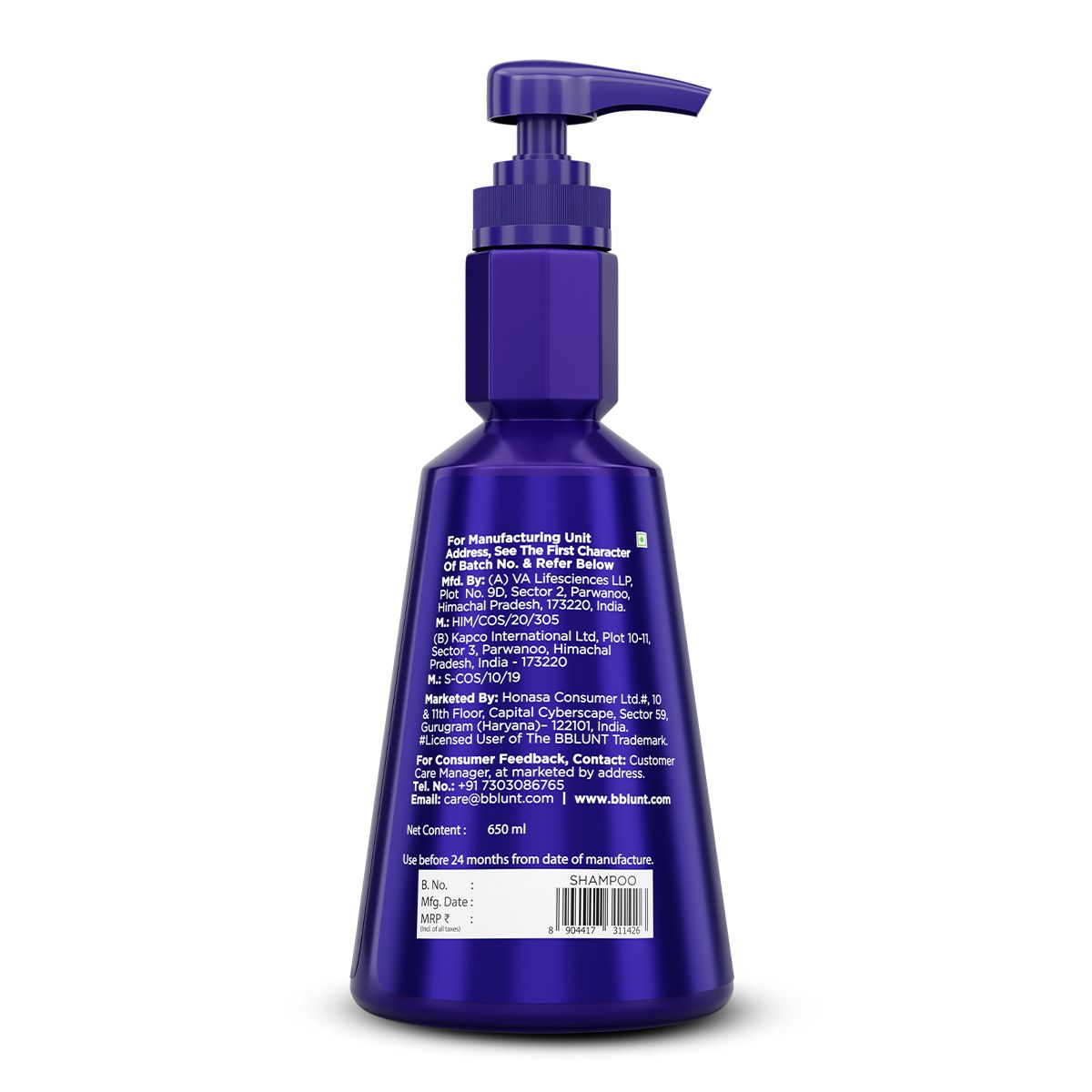 Bblunt Intense Moisture Shampoo with Jojoba and Vitamin E for Dry & Frizzy Hair, 300ml, Pack of 3 X 300ml - Image 17 - Buy from Indicrest