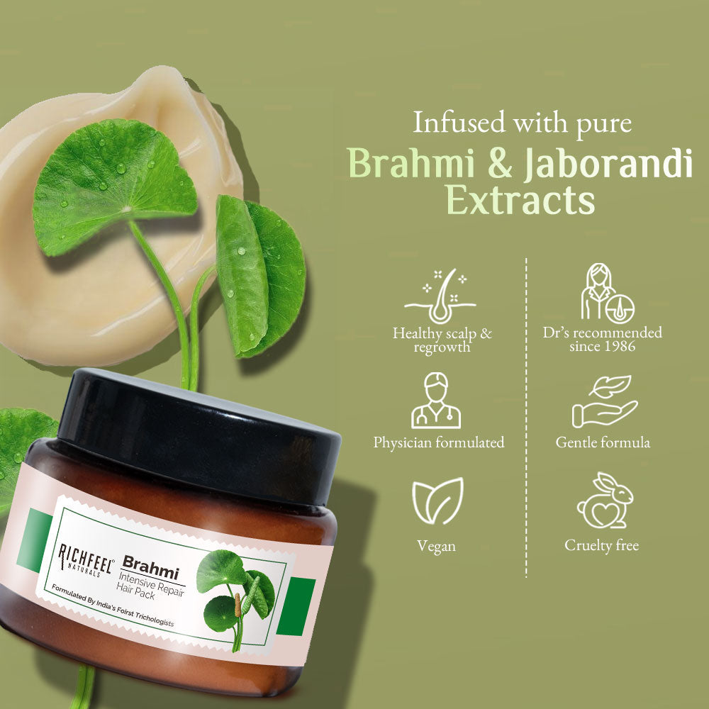 Richfeell Brahmi Intensive Repair Hair Pack 100 g Pack of 2 - Image 3 - Buy from Indicrest