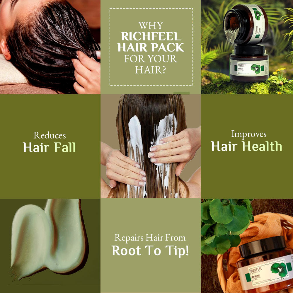 Richfeell Brahmi Intensive Repair Hair Pack 100 g Pack of 2 - Image 5 - Buy from Indicrest