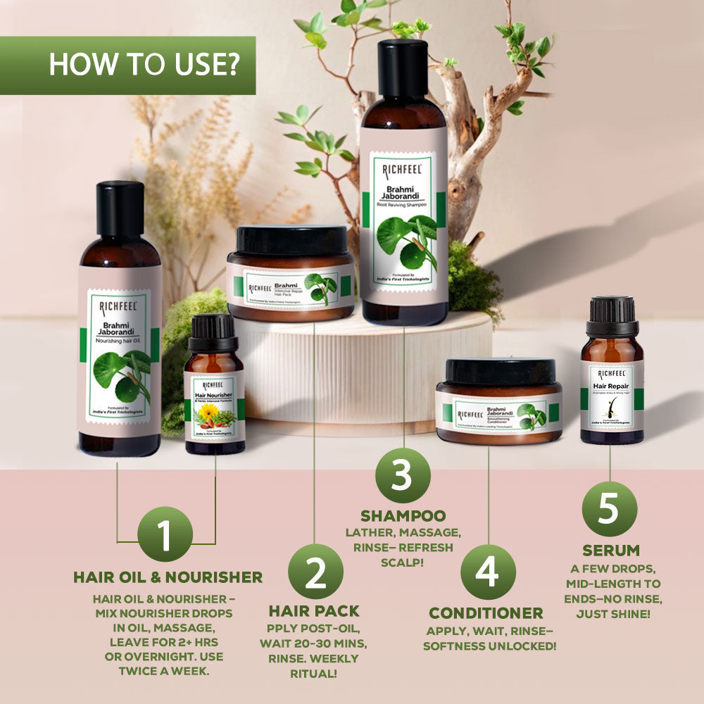 Richfeell Brahmi Jaborandi Hair & Scalp Care Kit - Image 4 - Buy from Indicrest