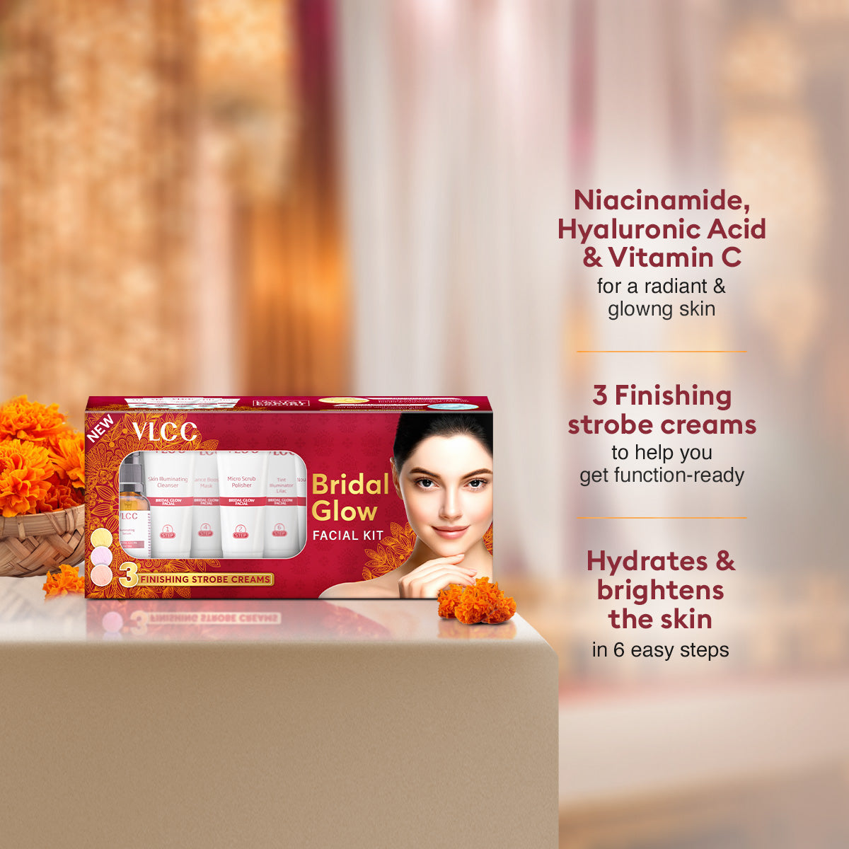 VLCC Bridal Glow Facial Kit - 50 g - Image 4 - Buy from Indicrest