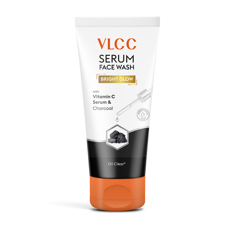 VLCC Bright Glow Serum Face Wash with Vitamin C Serum and Charcoal - 100ml - Buy from Indicrest