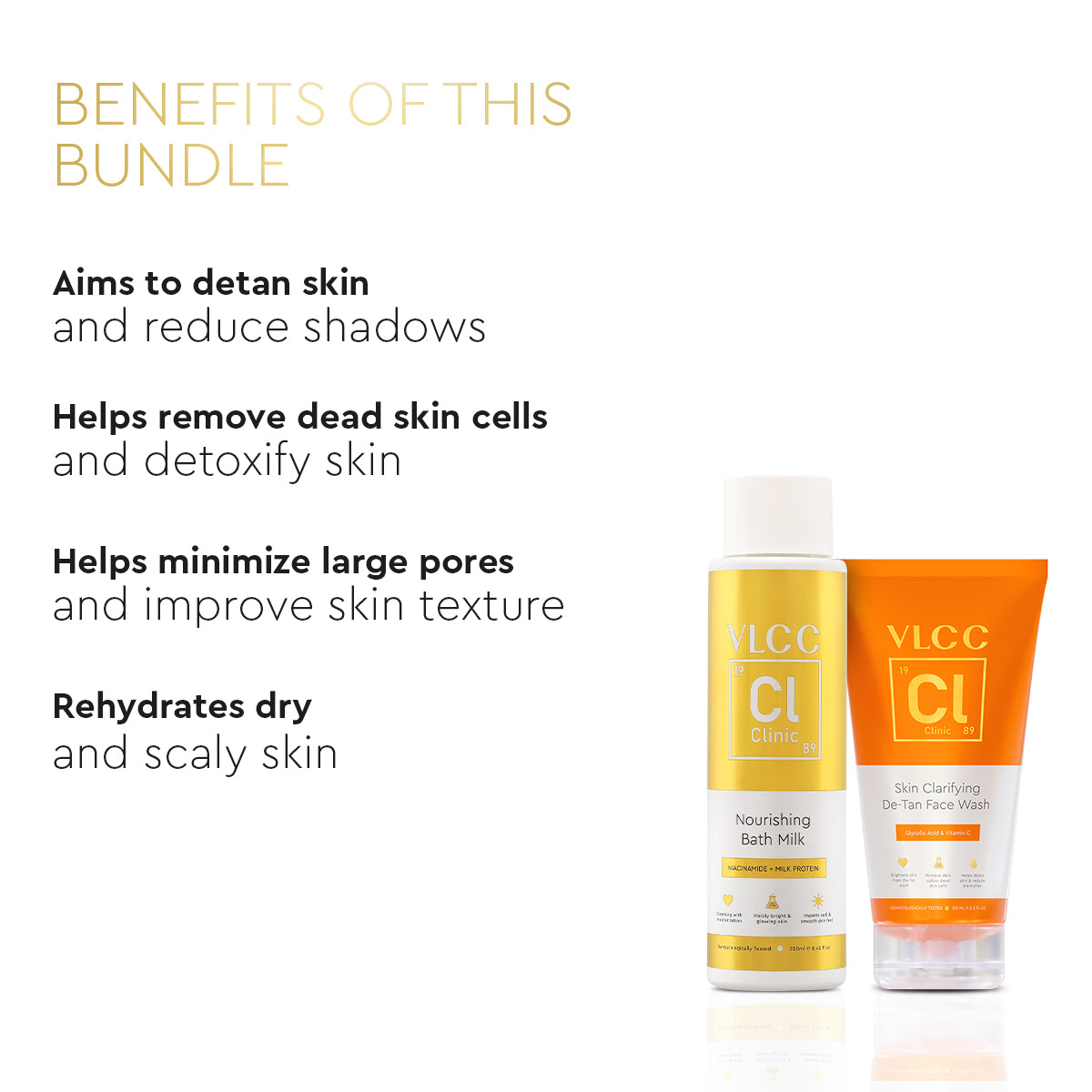 VLCC Bright and Beautiful Combo with Facewash and Bath Milk - Image 3 - Buy from Indicrest