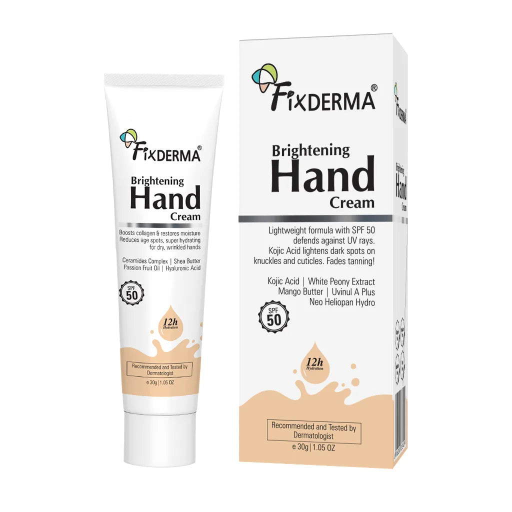 Fixderma Brightening Hand Cream | 12-Hr Nourishment With SPF 50 Protection For Hands, 30g - Image 10 - Buy from Indicrest