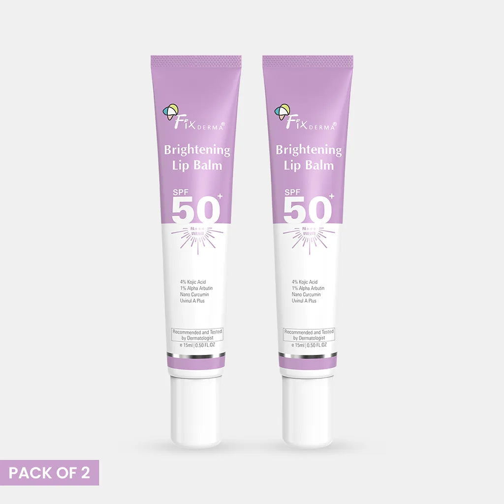 Fixderma Brightening Lip Balm SPF 50+ | Best Lip Balm for Dark Lips with SPF 50+, 2 X 15g - Buy from Indicrest