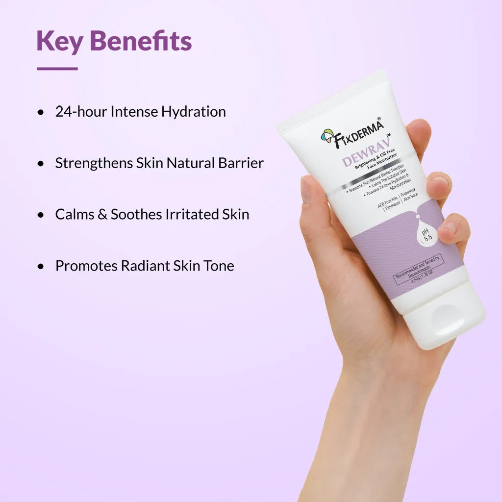 Fixderma Dewrav Brightening & Oil Free Face Moisturizer, 50g - Image 5 - Buy from Indicrest