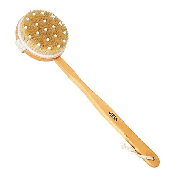 Vega Bristle Bath Brush With Massager - NBA-1/2