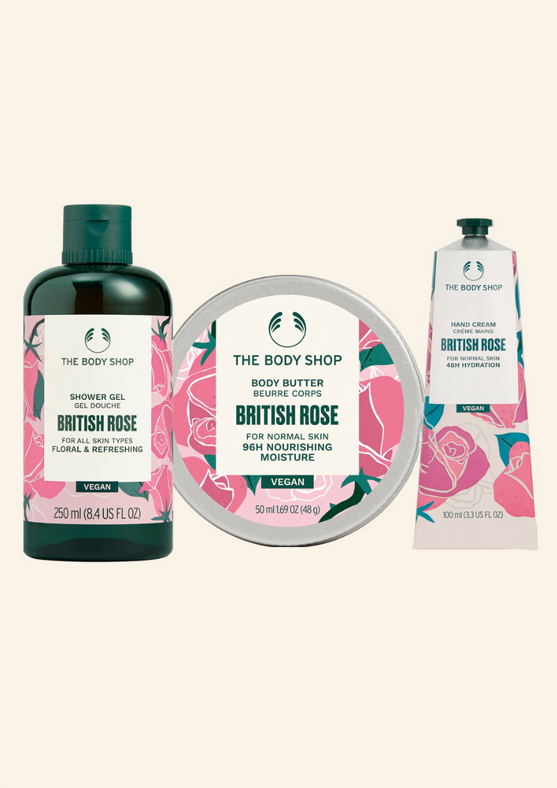 The Body Shop British Rose Body Essential Set, 3pc Buy at Indicrest