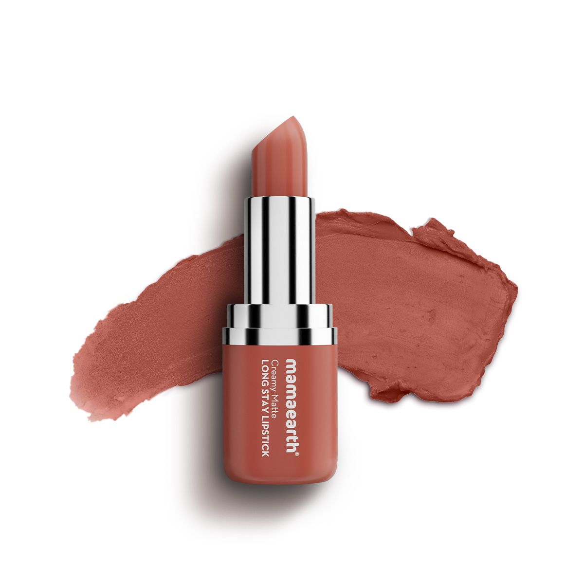 Mamaearth Creamy Matte Long Stay Lipstick with Murumuru Butter and Vitamin E, 4.2g | Brown Truffle - Buy from Indicrest