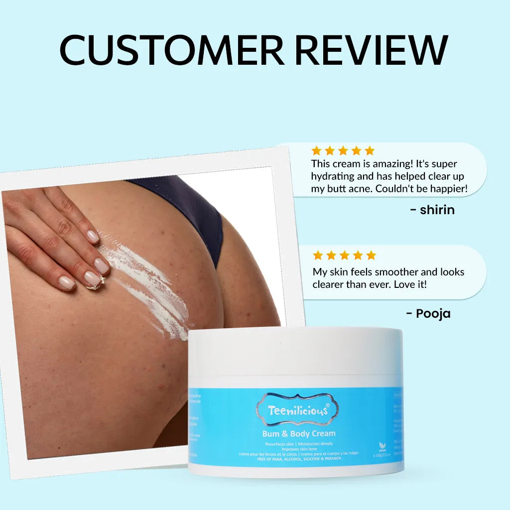 Fixderma Teenilicious Bum Body Cream | For Butt Acne With Retistar & Shea Butter, 100g - Image 5 - Buy from Indicrest
