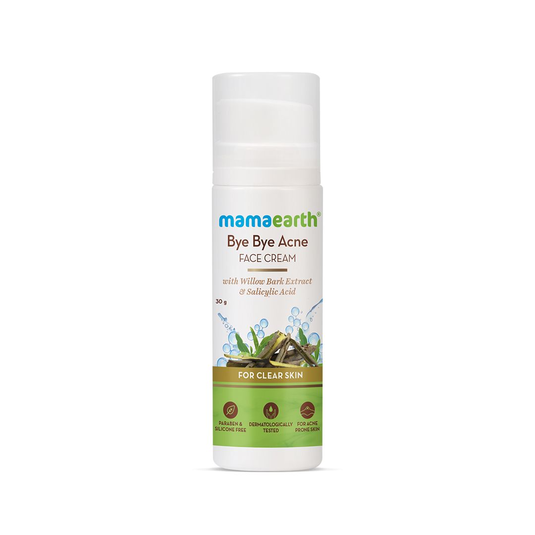 Mamaearth Bye Bye Acne Face Cream with Willow Bark Extract & Salicylic Acid For Clear Skin, 30g - Image 8 - Buy from Indicrest