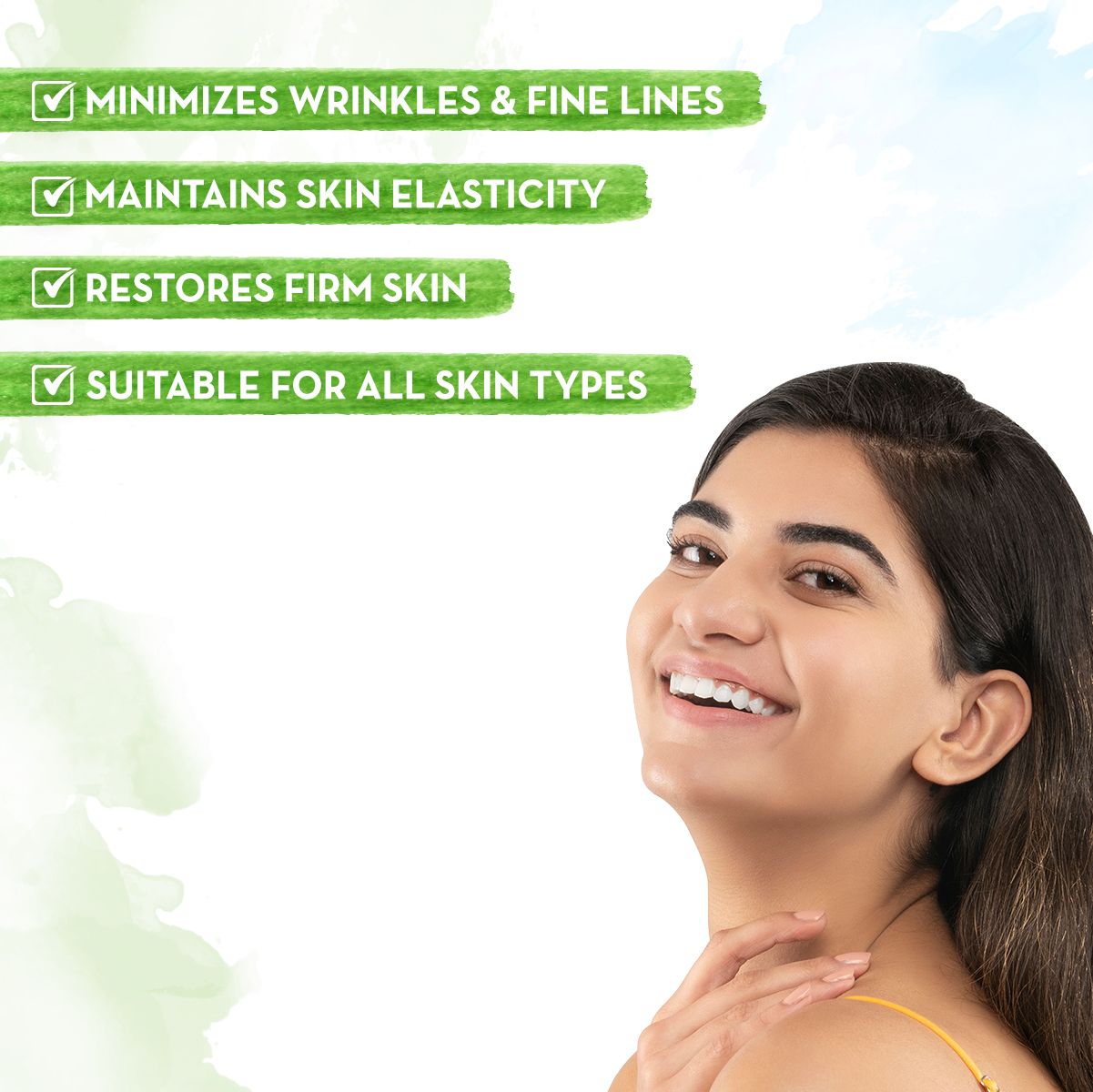 Mamaearth Bye Bye Wrinkles Face Cream with Green Tea & Collagen for Wrinkles & Fine Lines, 30g - Image 3 - Buy from Indicrest