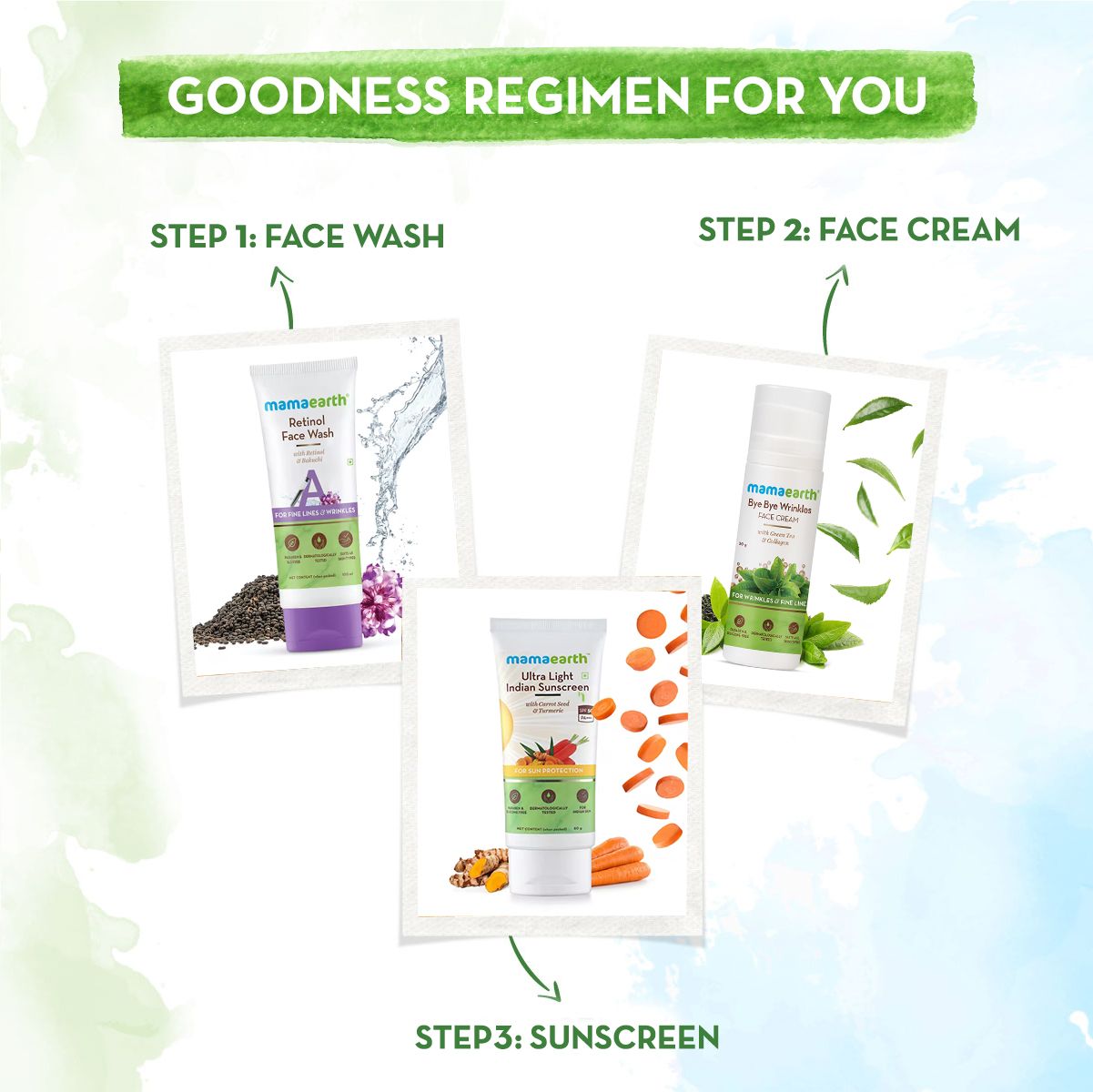 Mamaearth Bye Bye Wrinkles Face Cream with Green Tea & Collagen for Wrinkles & Fine Lines, 30g - Image 6 - Buy from Indicrest