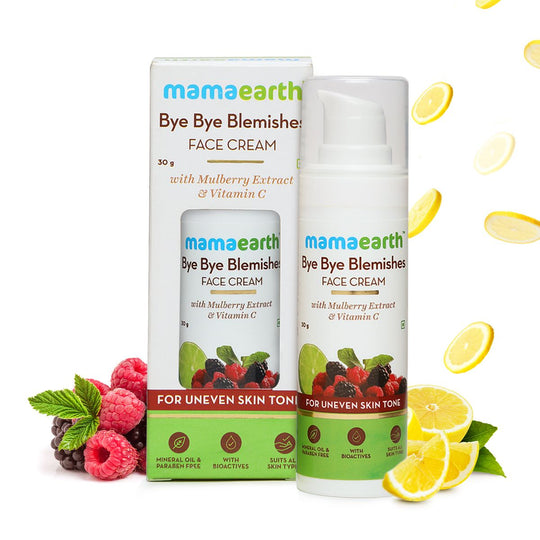 Mamaearth Bye Bye Blemishes X Face Cream for Reducing Pigmentation and Blemishes with Mulberry Extract and Vitamin C, 30g - Buy from Indicrest