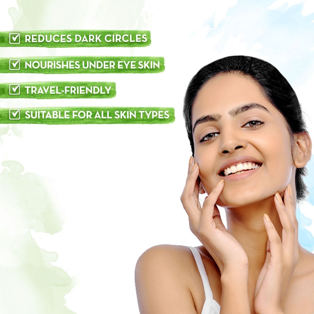 Mamaearth Bye Bye Dark Circles Eye Cream with Cucumber and Peptides for Dark Circles, 20g - Image 2 - Buy from Indicrest