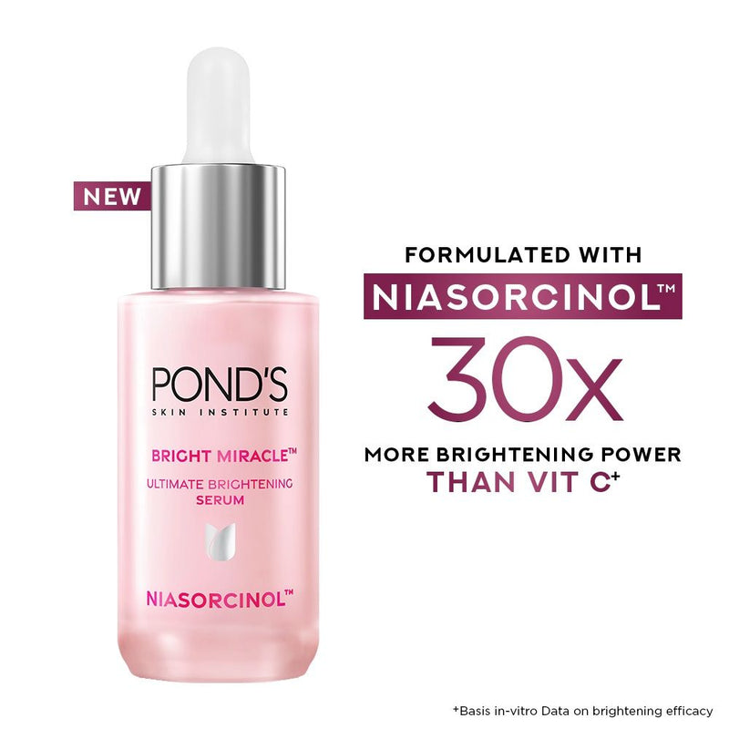 Pond’s Bright Miracle Ultimate Brightening Serum with Niasorcinol, 100X better than Vit C, 28ml Buy at Indicrest