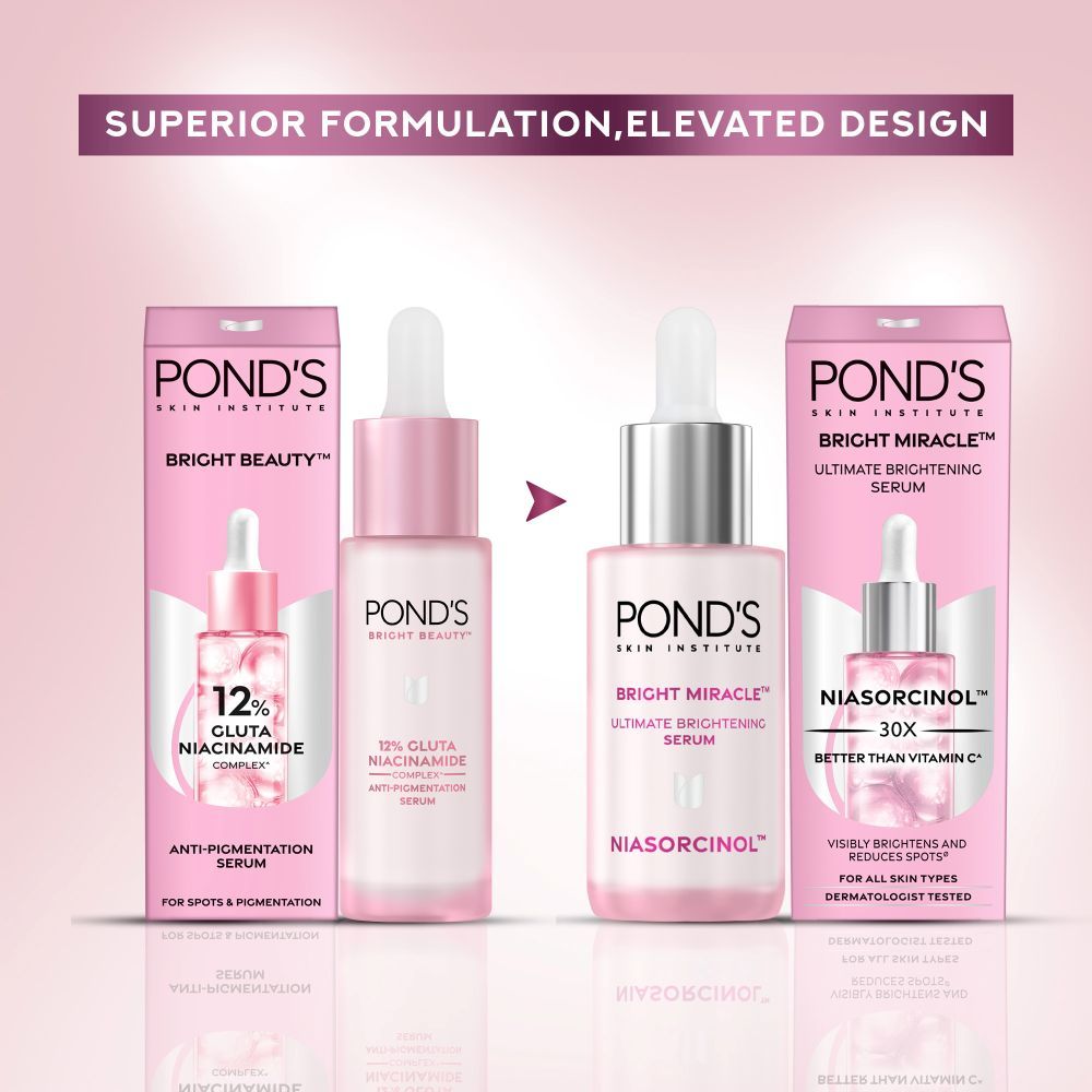 Pond’s Bright Miracle Ultimate Brightening Serum with Niasorcinol, 100X better than Vit C, 28ml Buy at Indicrest Image 7