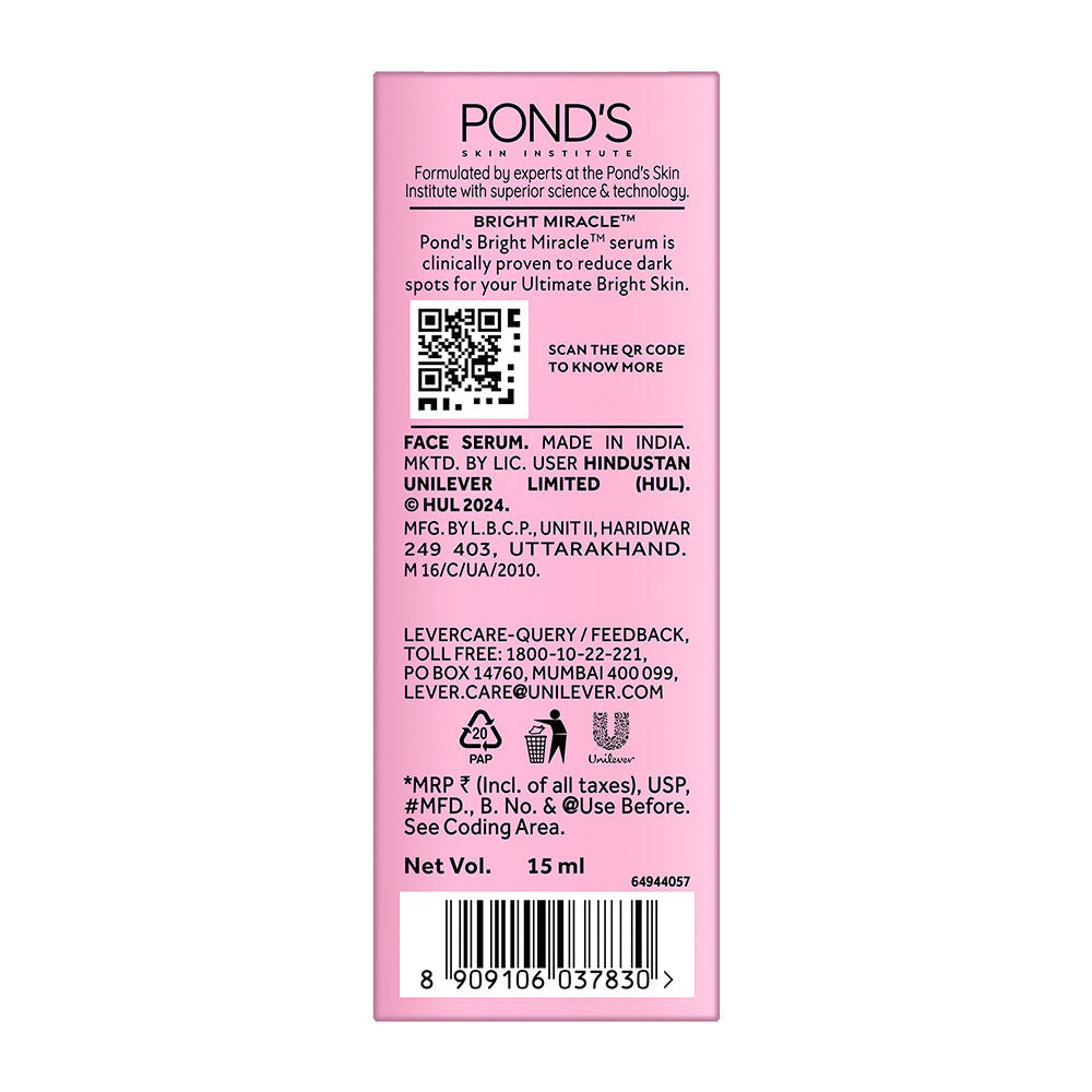 Pond’s Bright Miracle Ultimate Brightening Serum with Niasorcinol, 100X better than Vit C, 14ml Buy at Indicrest Image 11