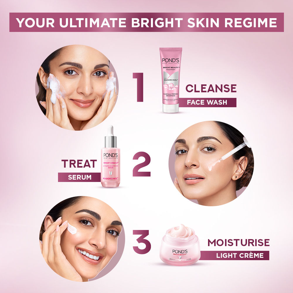Pond’s Bright Miracle Ultimate Brightening Serum with Niasorcinol, 100X better than Vit C, 14ml Buy at Indicrest Image 7