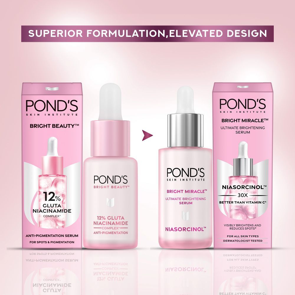 Pond’s Bright Miracle Ultimate Brightening Serum with Niasorcinol, 100X better than Vit C, 14ml Buy at Indicrest Image 9