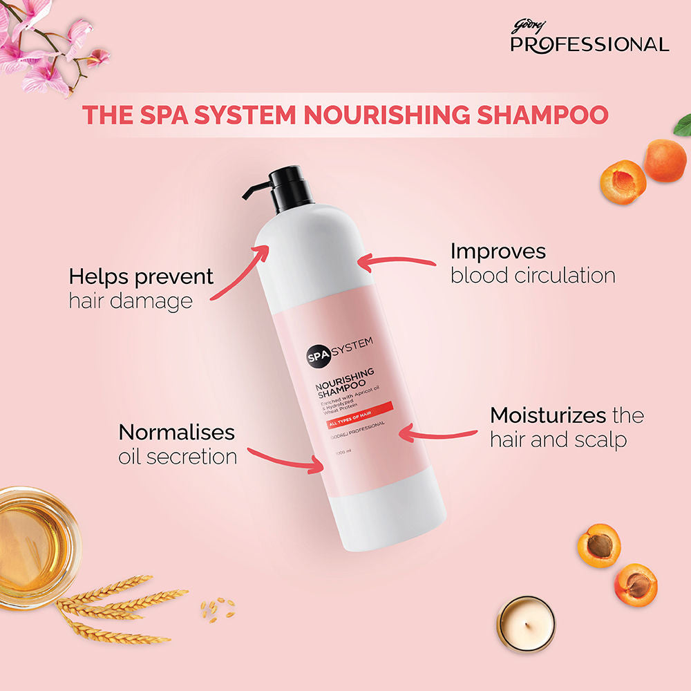 Godrej Professional Spa System Nourishing Shampoo, 1000ml Buy at Indicrest Image 3