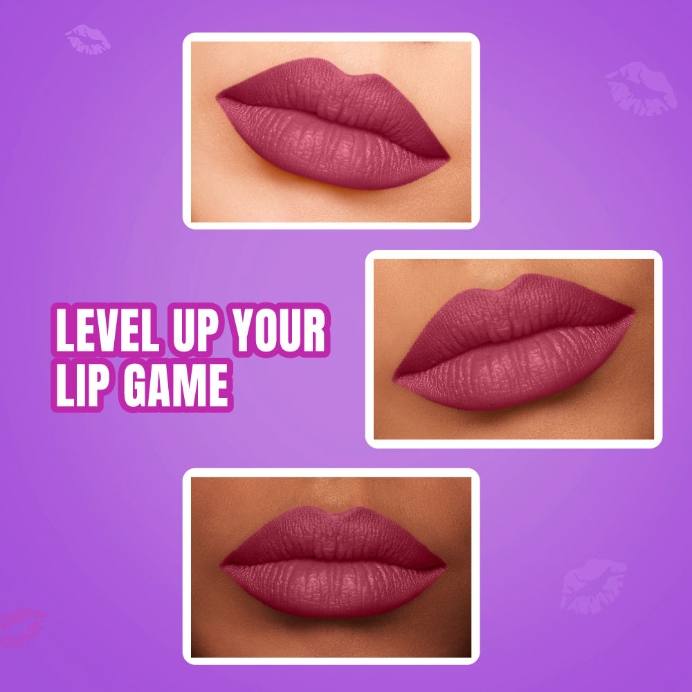 Elle 18 Color Pop Matte Long Stay Lip Color With Shea Butter & Jojoba Oil - W12 Mauve Date, 4.3g Buy at Indicrest Image 6