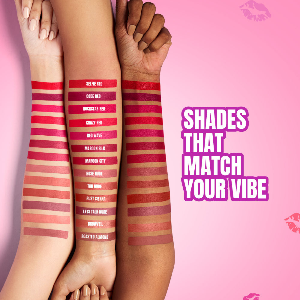 Elle 18 Color Pop Matte Long Stay Lip Color With Shea Butter & Jojoba Oil - W12 Mauve Date, 4.3g Buy at Indicrest Image 8