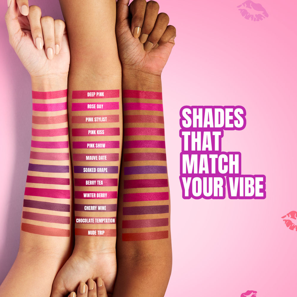 Elle 18 Color Pop Matte Long Stay Lip Color With Shea Butter & Jojoba Oil - W12 Mauve Date, 4.3g Buy at Indicrest Image 9