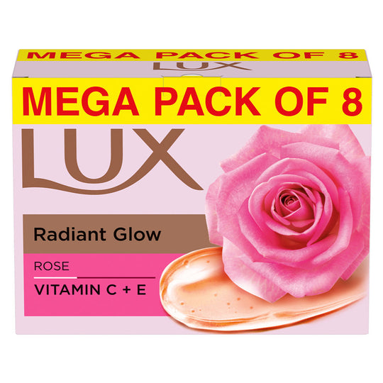 Lux Soft Glow Rose & Vitamin C & E For Radiant Glowing Skin Beauty Soap, 1200g