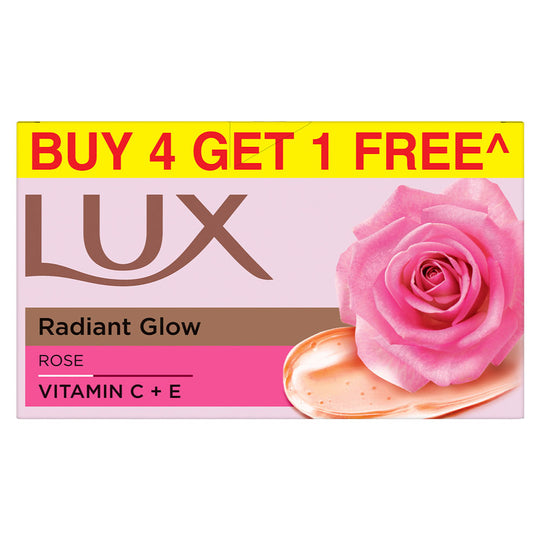 Lux Even-Toned Glow Bathing Soap Infused With Vitamin C & E - (Buy 4 Get 1 Free), 750g