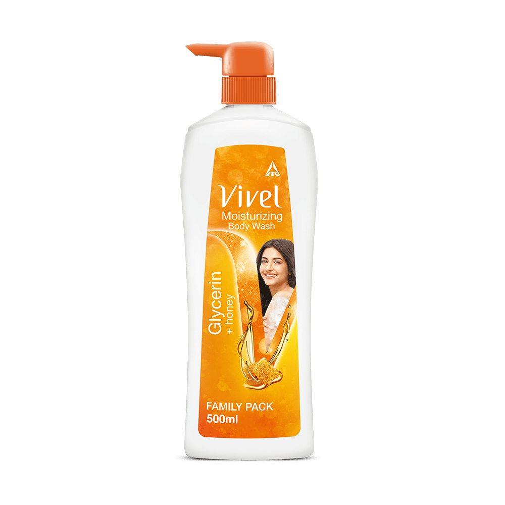 Vivel Moisturizing Body Wash Glycerin & Honey Pump Bottle Shower Gel for Soft Glowing Skin, 500ml Buy at Indicrest Image 9