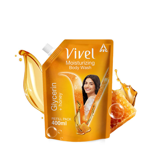 Vivel Moisturizing Bodywash Glycerin + Honey Refill Pack, 400ml Buy at Indicrest