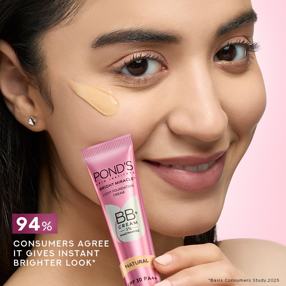 Pond’s Bb+ Cream Instant Spot Coverage + Light Make-up Glow SPF 30 PA++ Natural, 18g Buy at Indicrest Image 4