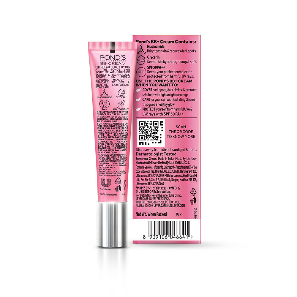 Pond’s Bb+ Cream Instant Spot Coverage + Light Make-up Glow SPF 30 PA++ Natural, 18g Buy at Indicrest Image 9
